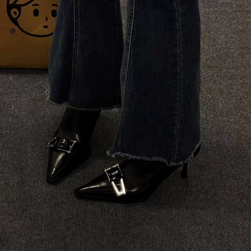 法式高跟短靴女2026春夏季新款性感辣妹洋气高级感尖头韩系小踝靴